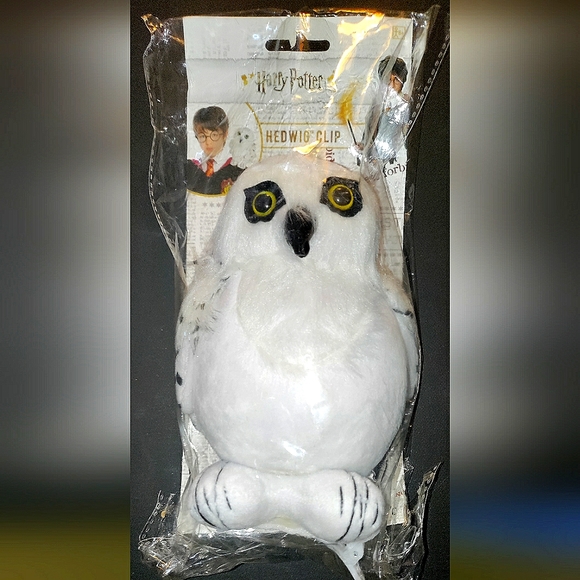 NEW Harry Potter Pince - Hedwig Owl! Appr. 7-8" inch. White Spotted Owl. Clip-On - Picture 6 of 14